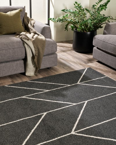 Floor Rug - Savannah Kingston Black (160 x 230cm) - OLLO