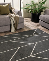 Floor Rug - Savannah Kingston Black (160 x 230cm) - OLLO