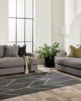 Floor Rug - Savannah Kingston Black (160 x 230cm) - OLLO