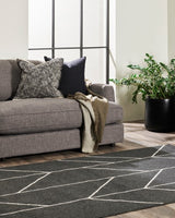 Floor Rug - Savannah Kingston Black (200 x 290cm) - OLLO