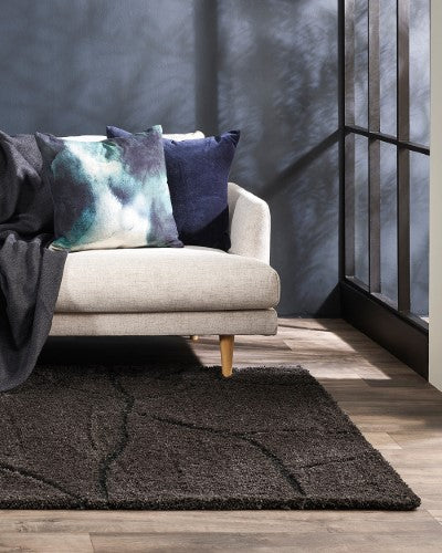 Floor Rug - Aria Charcoal (160 x 230cm) - OLLO