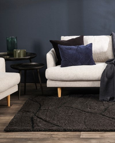Floor Rug - Aria Charcoal (160 x 230cm) - OLLO