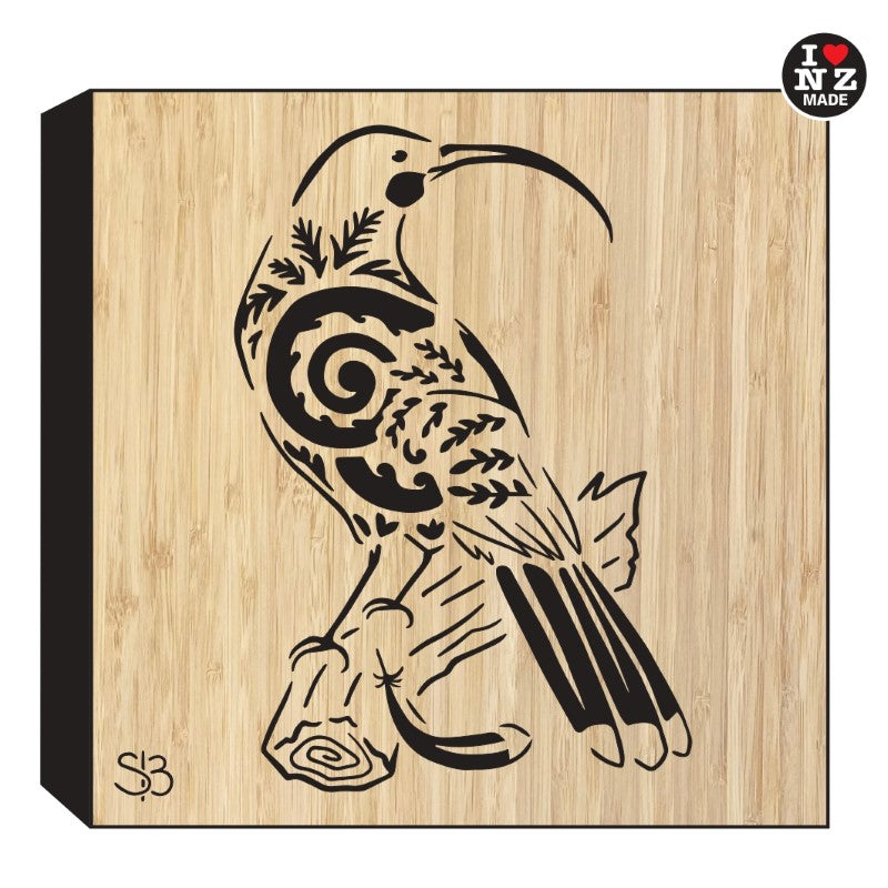 Sophie Blokker Bamboo Cut Out Art Block Freestanding or Wall Hanging - Huia