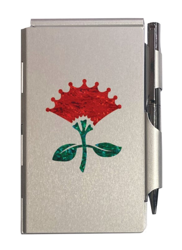 Aluminium Notepad with Paua Pohutukawa