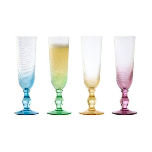 Anton Studio Swirl Flutes Mixed Set of 4