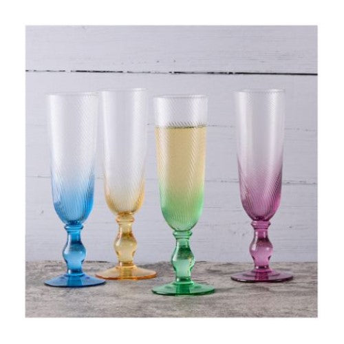 Anton Studio Swirl Flutes Mixed Set of 4