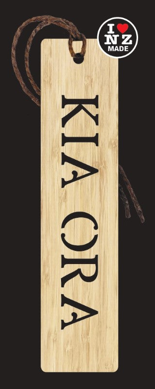 Bamboo Bookmark Laser Cut with Kia Ora