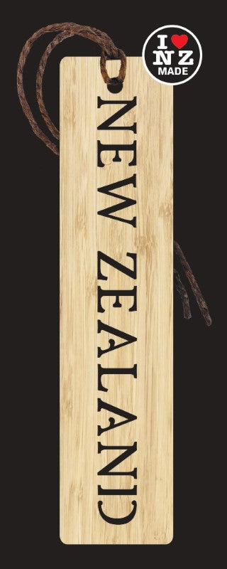 Bamboo Bookmark Laser Cut with New Zealand