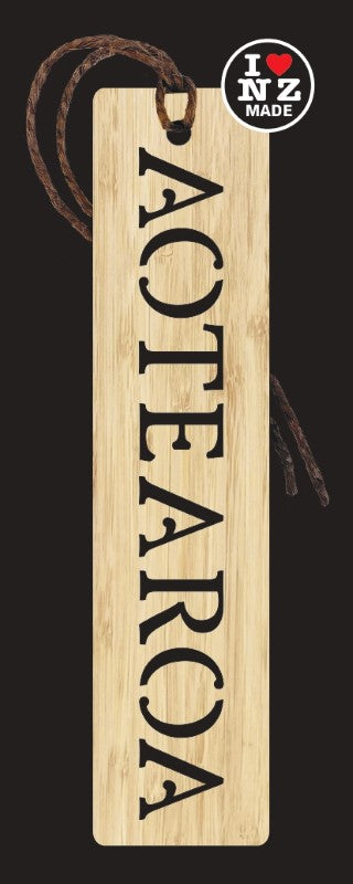 Bamboo Bookmark Laser Cut with Aotearoa