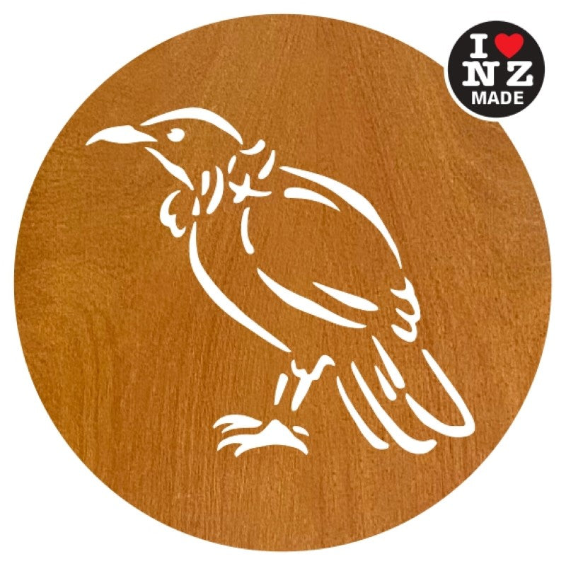 Sophie Blokker Set of 4 Laser Cut Rimu Veneer Coasters - Tui