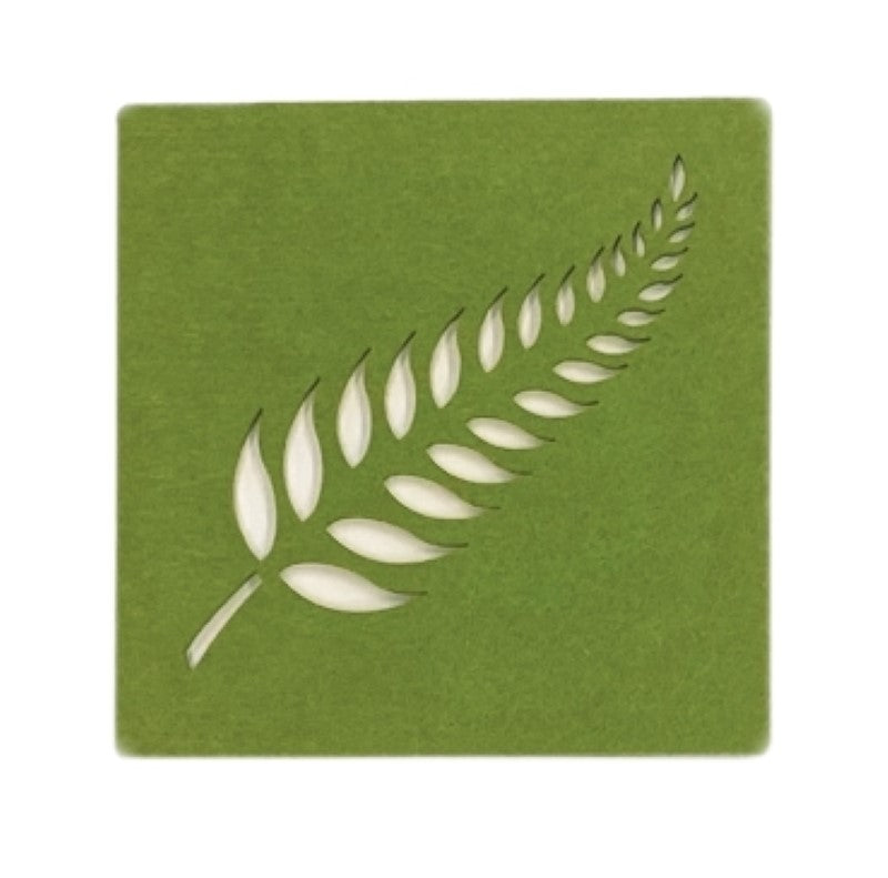 Felt Coasters Green - Set of 6 Fern