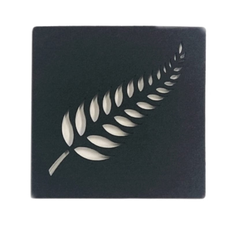 Felt Coasters Black - Set of 6 Fern