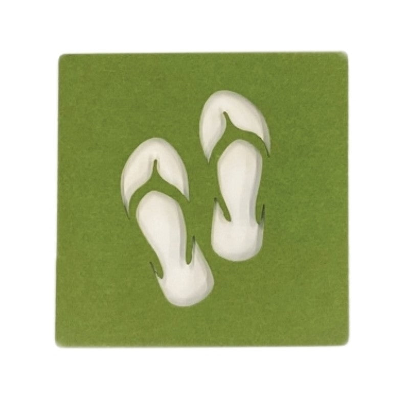 Felt Coasters Green - Set of 6 Jandals