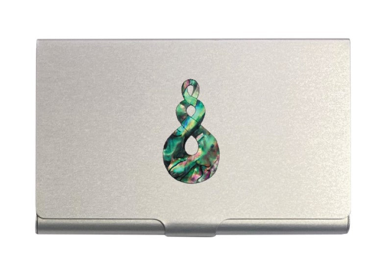 Aluminium Cardholder with Paua Twist