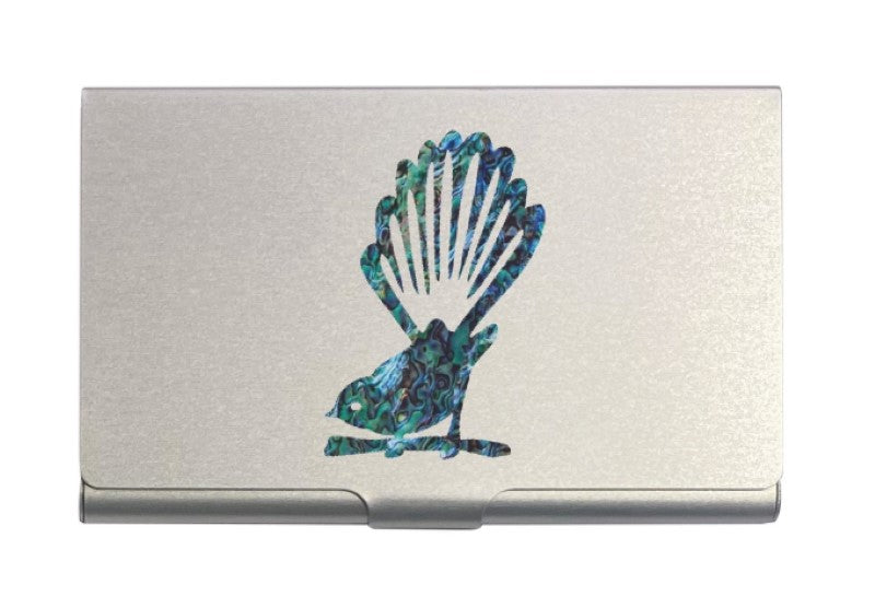 Aluminium Cardholder with Paua Fantail