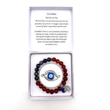Charm Bracelet - Hamsa Evil Eye Red Agate