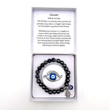 Charm Bracelet - Hamsa Evil Eye Hematite