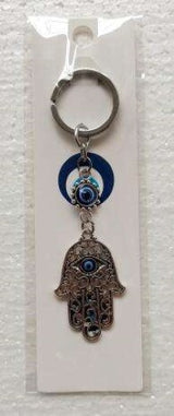 Keyring - Hamsa with Evil Eye 12cm (Set of 6)