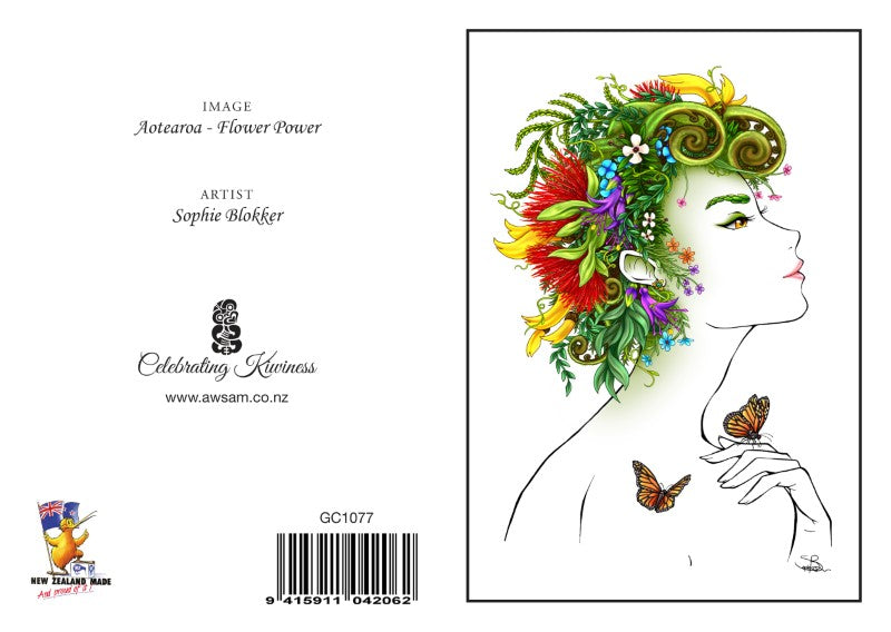 AOTF - Sophie Blokker Greetings Card - Flower Power