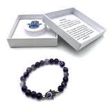 Bracelet - Hamsa Evil Eye Amethyst