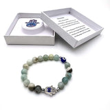 Bracelet - Hamsa Evil Eye Amazonite