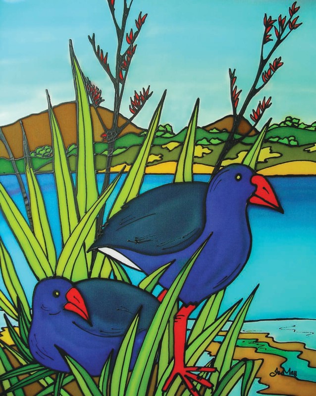 Jo May Medium Print 31 x 39cm Pukeko 08