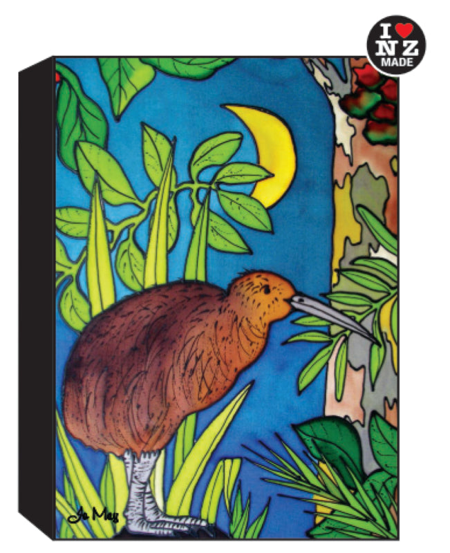 Jo May Rectangle 10 x 14 cm Black Art Block - Kiwi