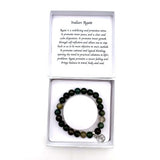 Bracelet - Indian Agate with Ohm Charm