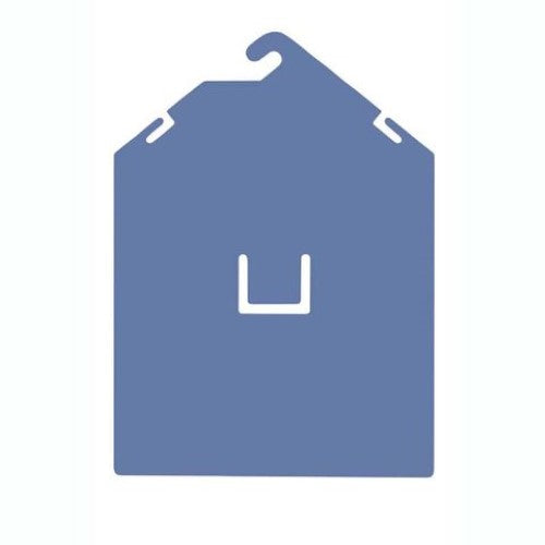 Dexam Adult Apron Hanger in white, neatly stores aprons to prevent wrinkles and keep your kitchen organized.