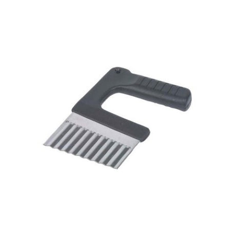 Dexam Crinkle Cutter in stainless steel for decorative cuts in fruits and veggies, enhancing food presentation.