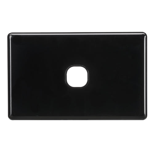 Pack of 10 black blank switches, perfect for covering unused outlets with a sleek, modern finish for any decor.