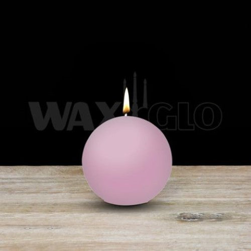 Waxglo Candle - 60mm Dia BALL CANDLE - PINK