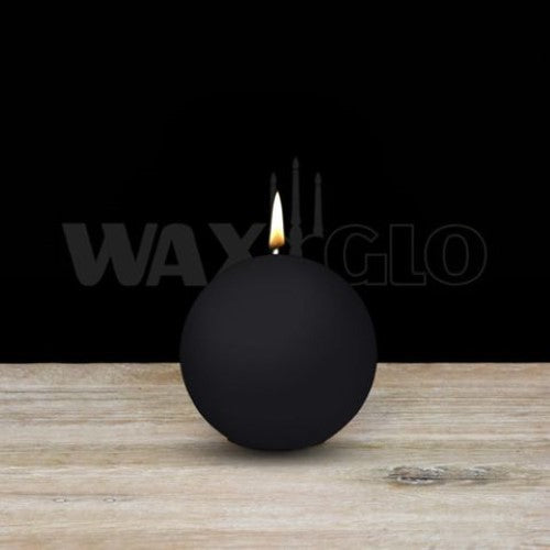 Waxglo Candle - 60mm Dia BALL CANDLE - BLACK