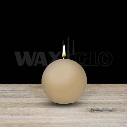 Waxglo Candle - 60mm Dia BALL CANDLE - SAND