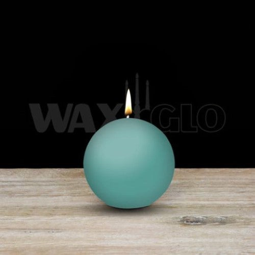 Waxglo Candle - 60mm Dia BALL CANDLE - TURQUOISE