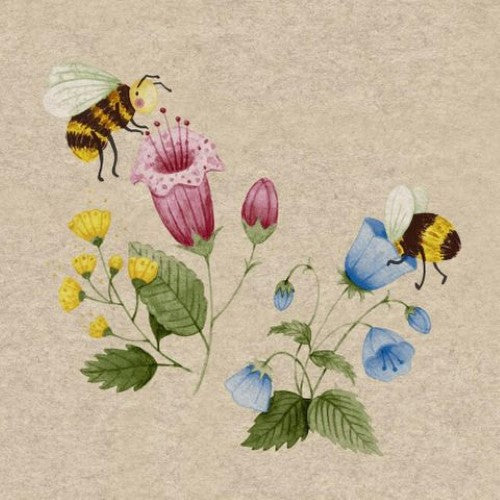 Cocktail Napkin - Bee Flowerful