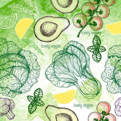 Luncheon Napkin - Veggie Mix