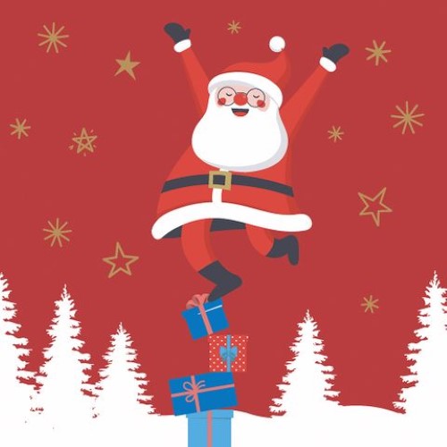 Cocktail Napkin - Santa Time