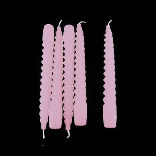 Waxglo Candle - 200mm UNWRAPPED SPIRAL - PINK