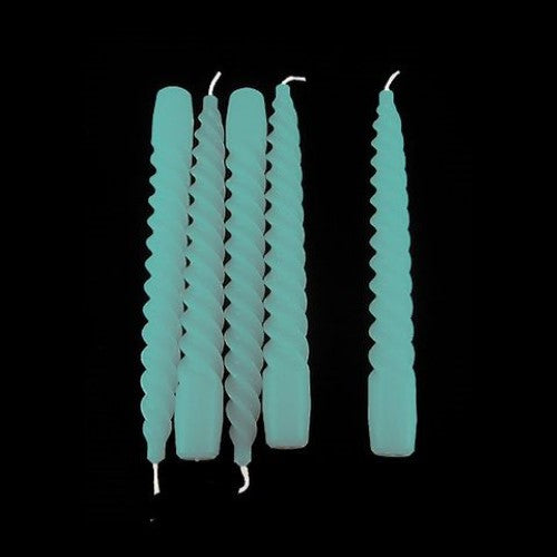 Waxglo Candle - 200mm UNWRAPPED SPIRAL - TURQUOISE