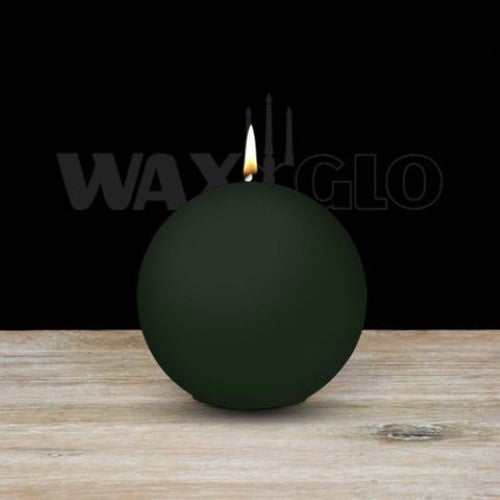 Waxglo Candle - 80mm Dia BALL CANDLE - GREEN