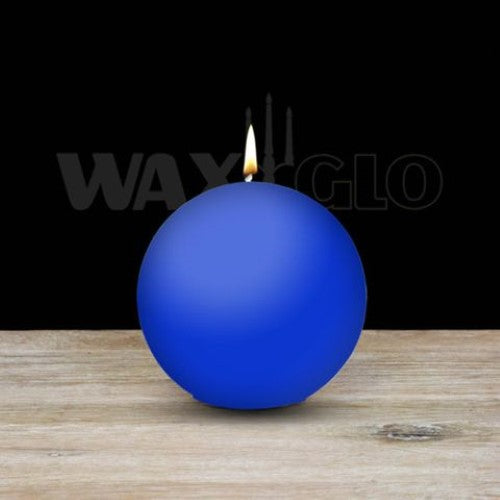 Waxglo Candle - 80mm Dia BALL CANDLE - BLUE