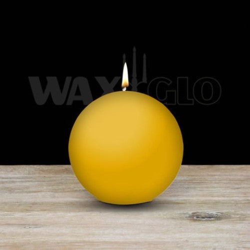 Waxglo Candle - 80mm Dia BALL CANDLE - PAPAYA