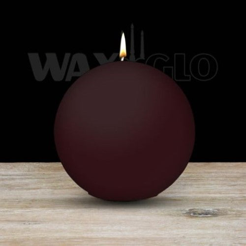 Waxglo Candle - 100mm Dia BALL CANDLE - CRANBERRY