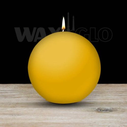 Waxglo Candle - 100mm Dia BALL CANDLE - PAPAYA