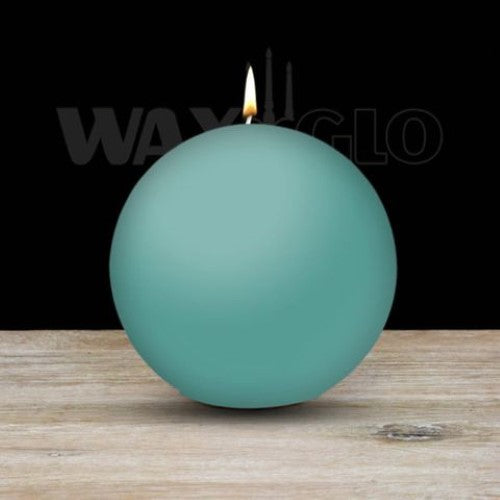 Waxglo Candle - 100mm Dia BALL CANDLE - TURQUOISE