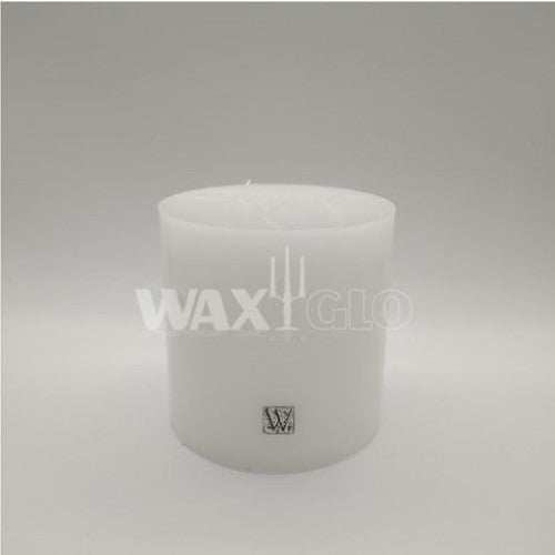 Waxglo 150x300mm unscented cylinder candle with three wicks, smooth finish, ideal for decor and ambiance, burn time 200 hours.