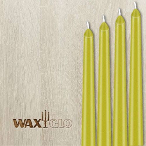 Waxglo Candle - 250mm UNWRAPPED TAPER - AVOCADO GREEN