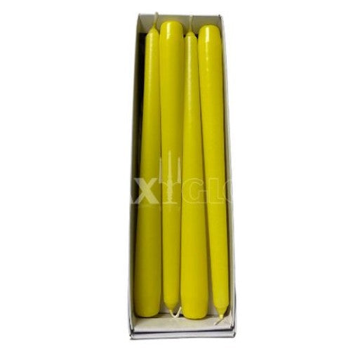 Waxglo Candle - 250mm UNWRAPPED TAPER - YELLOW