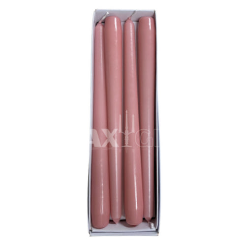 Waxglo Candle - 250mm UNWRAPPED TAPER - ROSE